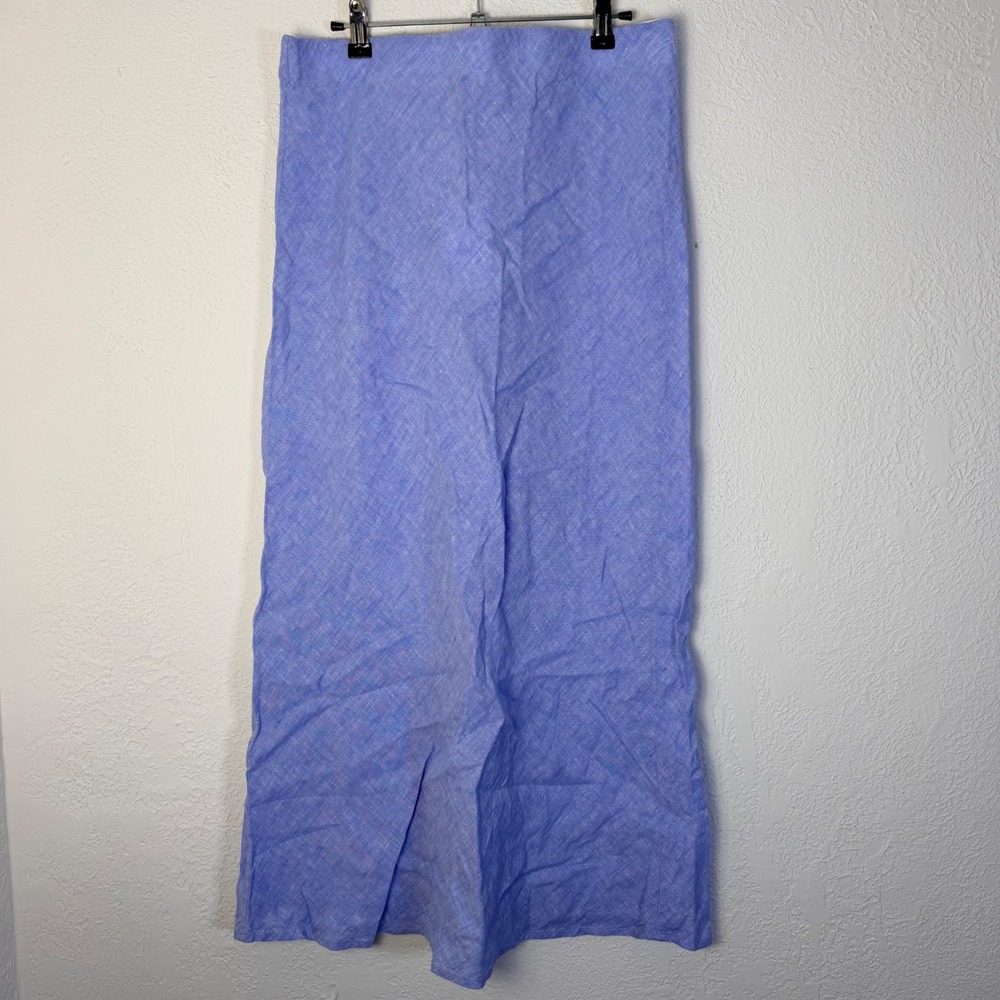 NEW Quince Women's M 100% European Linen Maxi Skirt French Blue Sustainable